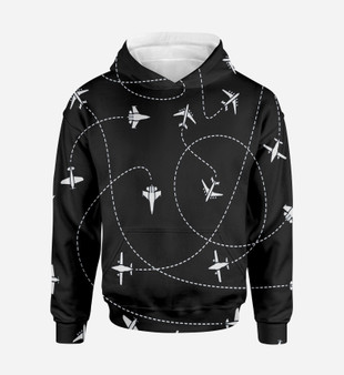 Travel The World By Plane (Black) Printed 3D Hoodies