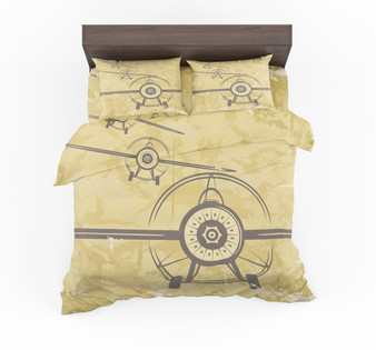 Super Vintage Propeller Designed Bedding Sets