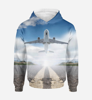 Taking off Aircraft Printed 3D Hoodies