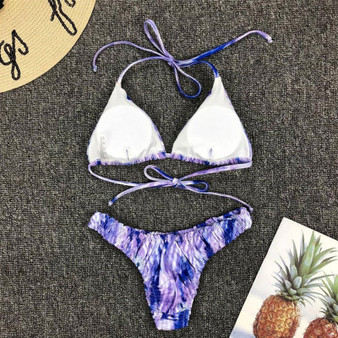 Purple Tie-Dye Printed Set