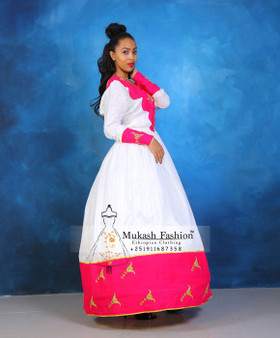 Pink golden mukash dress