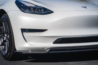 MX Style Carbon Fiber Front Lip - Tesla Model 3