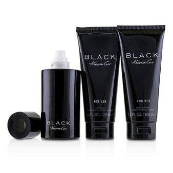 Black Coffret: Eau De Parfum Spray 100ml-3.4oz + Body Lotion 100ml-3.4oz + Bath & Shower Gel 100ml-3.4oz - 3pcs