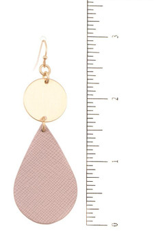 Ladies fashion disk link teardrop earring