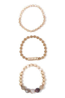 Multi Beaded Stretch Bracelet Set