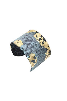 Hammered patina cuff bracelet