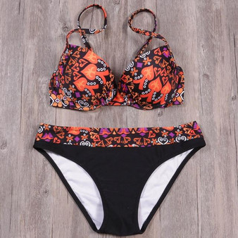 Print Patchwork Brazilian Bikini Set