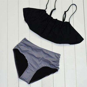 High Waist Halter Bikini Set