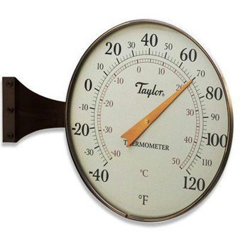 8.5" Dial Thermometer Bronze
