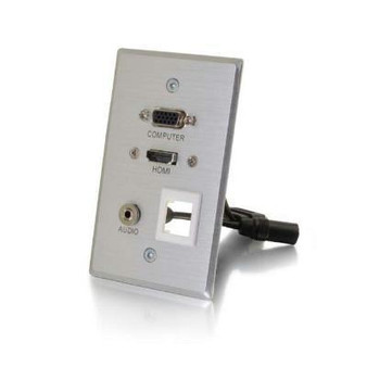 Single Gang Hdmi-vga-3.5mm-key