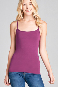 Cropped Cami Tank W/ Adjustable Spaghetti Straps