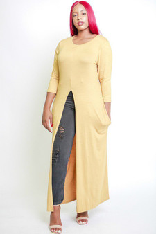 Solid Long Body Tunic Top