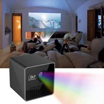 P1+ Mini Mobile Wireless Wifi / TF Card Portable Mobile Projector , Pocket Home Movie Projector Smart Home Theater DLP Projector