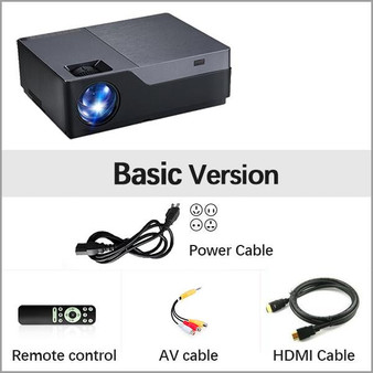 AUN Full HD Projector, 1920x1080 Resolution. LED Projector Support AC3. Home Theater. 5500 Lumens. (Optional Android WIFI) M18