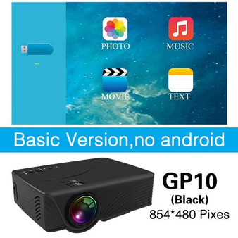 Poner Saund LED GP10 Mini Projector for Home Theater Optional Android HDMI Support Full HD 1080P USB SD Video Beamer Proyector
