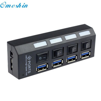 OMESHIN SimpleStone  4 Ports USB 3.0 HUB With On/Off Switch Power Adapter For Desktop Laptop EU 60315