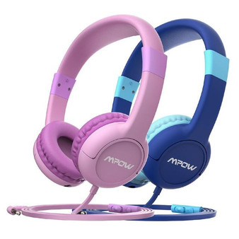 Mpow CH1S Wired Kids Headphones With Mic Cute 85DB Volume Limited Hearing Protection Over Ear Headphones For Kids Girls Boys