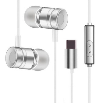 Top Quality Type-C In ear Stereo Headphone Headset Super Bass Music Earphone Earbuds For HTC U11 fone de ouvido For iPhone