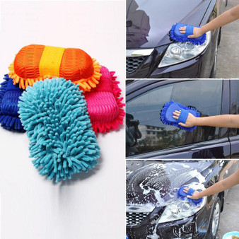 Ultrafine Fiber Chenille Anthozoan Car Wash Gloves Brushes Microfiber Car Motorcycle Washer Car Care Cleaning Brushes