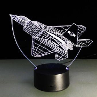 Fighter Jet Designed 3D Night Lamps