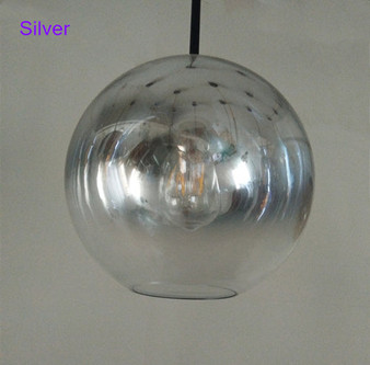 Modern home decor Pendant lamp Silver Gold Glass Ball Hanglamp Kitchen bedroom Dining Room Light Fixture