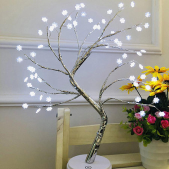 LED White Color Tree Light Trees Decoration Table Lamp for Party Bedroom Dining Room Table Lamp