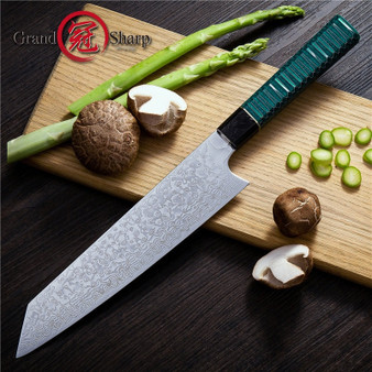 Damascus Chef Knife vg10 Japanese Damascus Steel Slicing Cooking Home Tools Kitchen Knives Premium with Gift Box Grandsharp