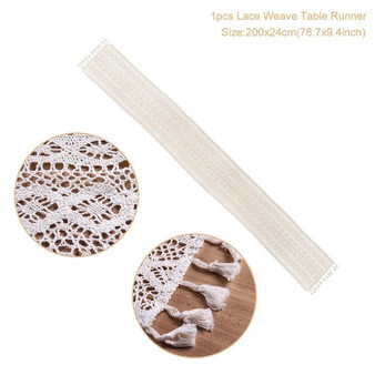 Huiran White Love Ins Lace Table Runner Rustic Wedding Table Decoration Wedding Party Supplies Weeding Decoration For Weddings