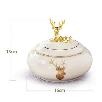 American Ceramic Coffee Table Deer Head Ashtray Creative Personality Trend Fashion Light Luxury Home Living Room Decor M2519