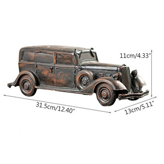 Strongwell European Vintage Car Model Antique Resin Car Model Home Decoration Accessories Desktop Living Room Gift Toy