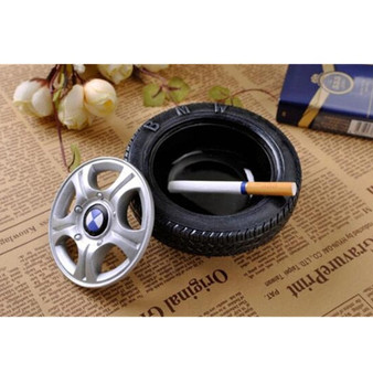 Creative Personality BMW Mercedes-Benz Car Tire Ashtray With Lid Living Room Home Bar Decor To Send Men's Birthday Gifts M2501