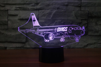 Swiss Airlines Bombardier CS100 Designed 3D Lamps