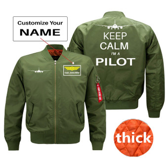 Keep Calm I'm a Pilot Designed Pilot Jackets (Customizable)