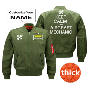 Keep Calm I'm an Aircraft Mechanic Designed Bomber Jackets (Customizable)
