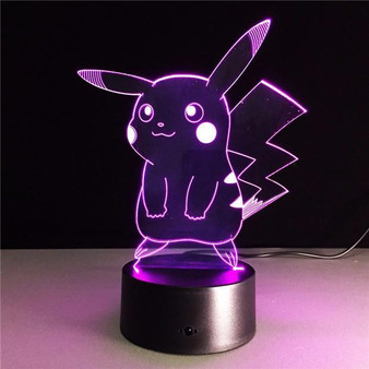 Pokemon Pikachu Designed 3D Night Lamps