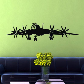 4 Engine Propeller Aircraft Designed Wall Sticker