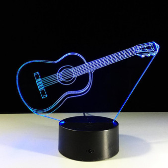 3D Horizontal Classic Guitar Designed Night Lamp