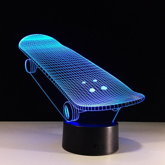 3D Skateboard Designed Night Lamp