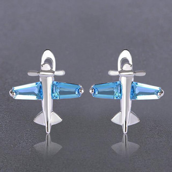 Cute Colourful Airplane Shape Earrings