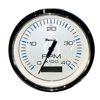 Faria 4" Tachometer w/Hourmeter (4000 RPM) (Diesel) Mech. Takeoff  Var. Ratio Alt [33834]