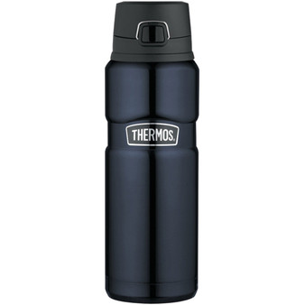 Thermos Stainless King Stainless Steel, Vacuum Insulated Drink Bottle - Midnight Blue - 24 oz. [SK4000MBTRI4]