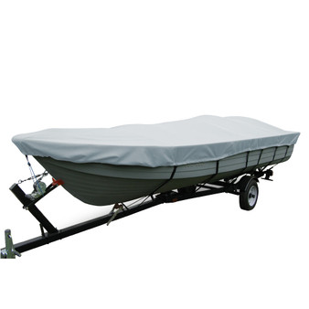 Carver Performance Poly-Guard Wide Series Styled-to-Fit Boat Cover f/17.5 V-Hull Fishing Boats Without Motor - Grey [70117P-10]