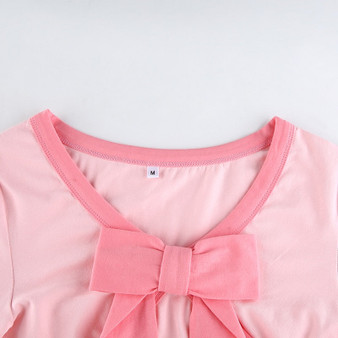 pink bow long-sleeve