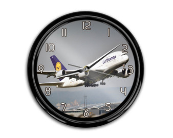 Departing Lufthansa's A380 Printed Wall Clocks