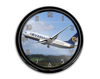 Departing Ryanair's Boeing 737 Printed Wall Clocks