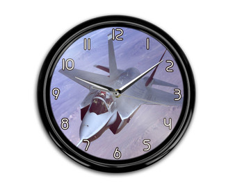 Fighting Falcon F35 Captured in the Air Printed Wall Clocks