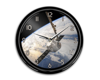 World View from Space Printed Wall Clocks