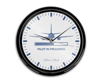 Pilot In Progress Printed Wall Clocks