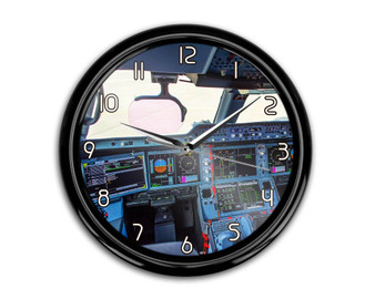 Airbus A350 Cockpit Printed Wall Clocks