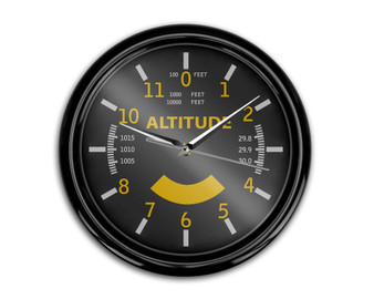 Airplane Instruments (Altitude-Color) Designed Wall Clocks